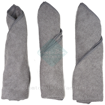 China Wholesale Bulk Black microfiber towel set supplier Custom Logo Promotional Grey Home Dusting Clean Towels Manufacturer for Italy Poland